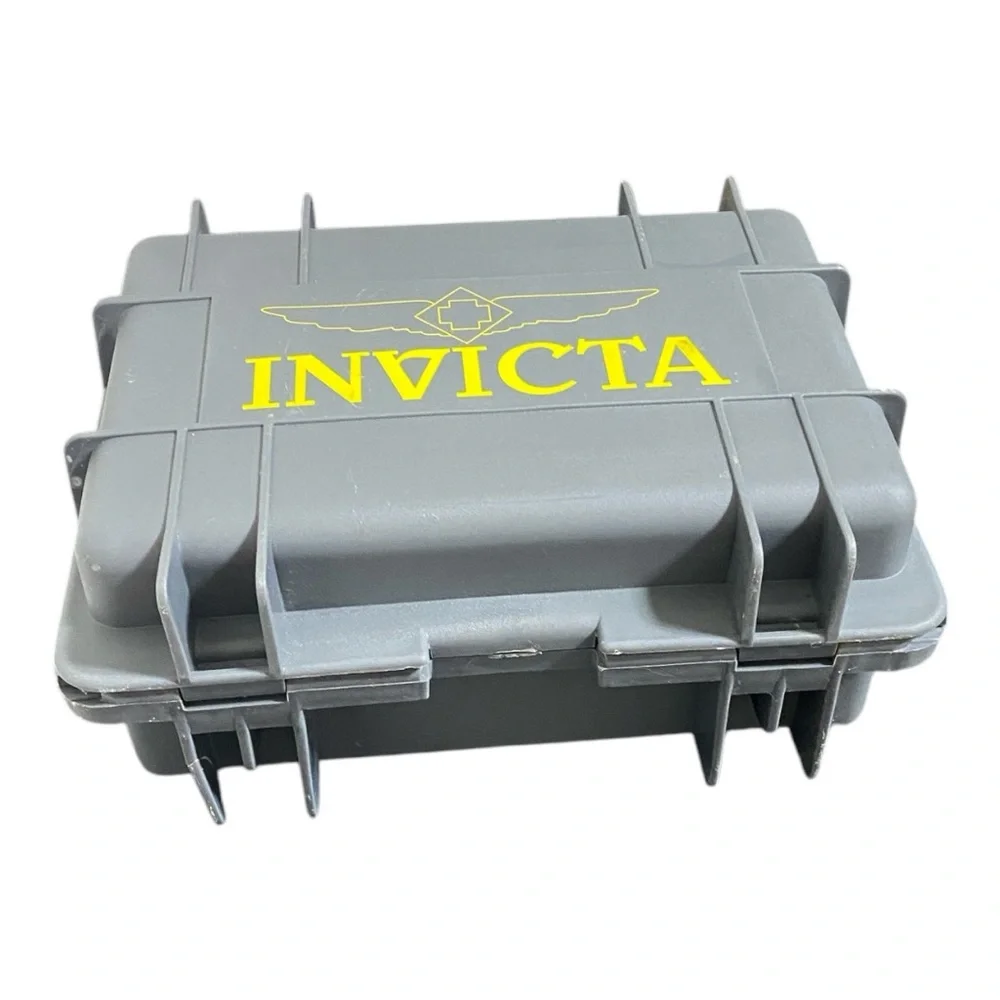 Invicta Gray and Yellow 8 Slot Dive Storage Case